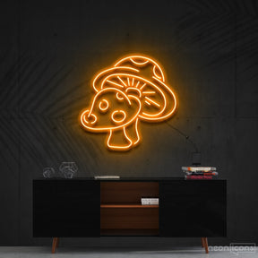 "Mushies" Neon Sign 60cm (2ft) / Orange / Cut to Shape by Neon Icons