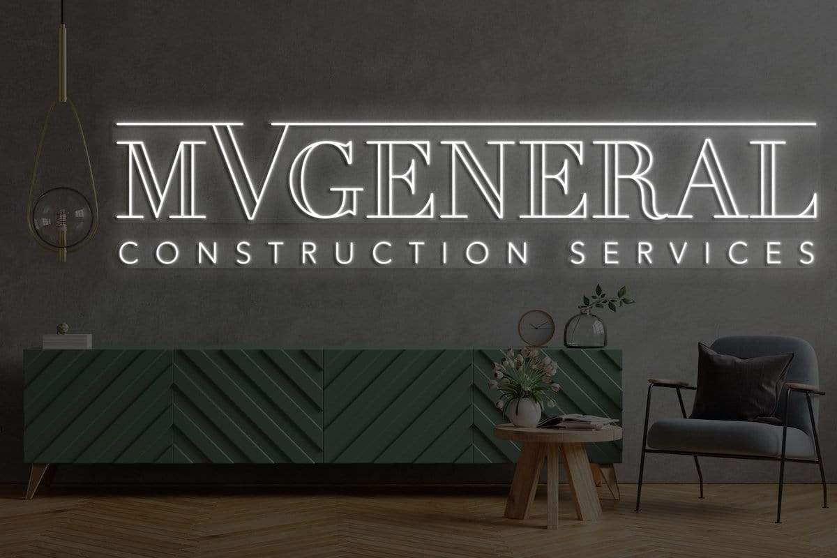 "MV General Construction Services" Custom Neon Sign