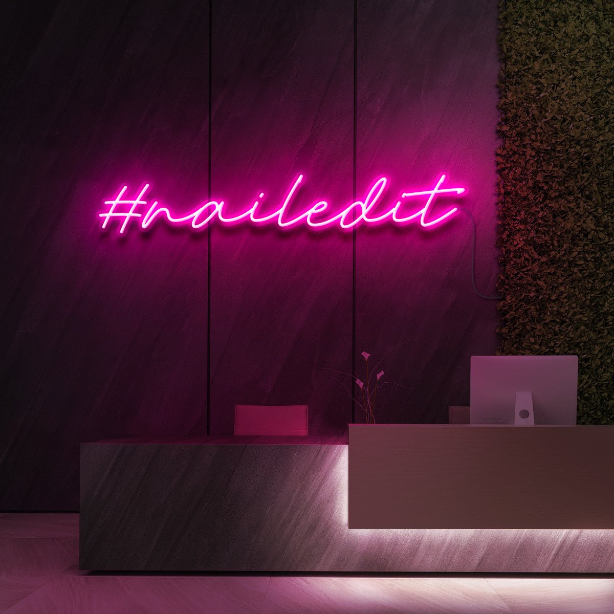 "#NailedIt" Neon Sign for Beauty & Cosmetic Studios