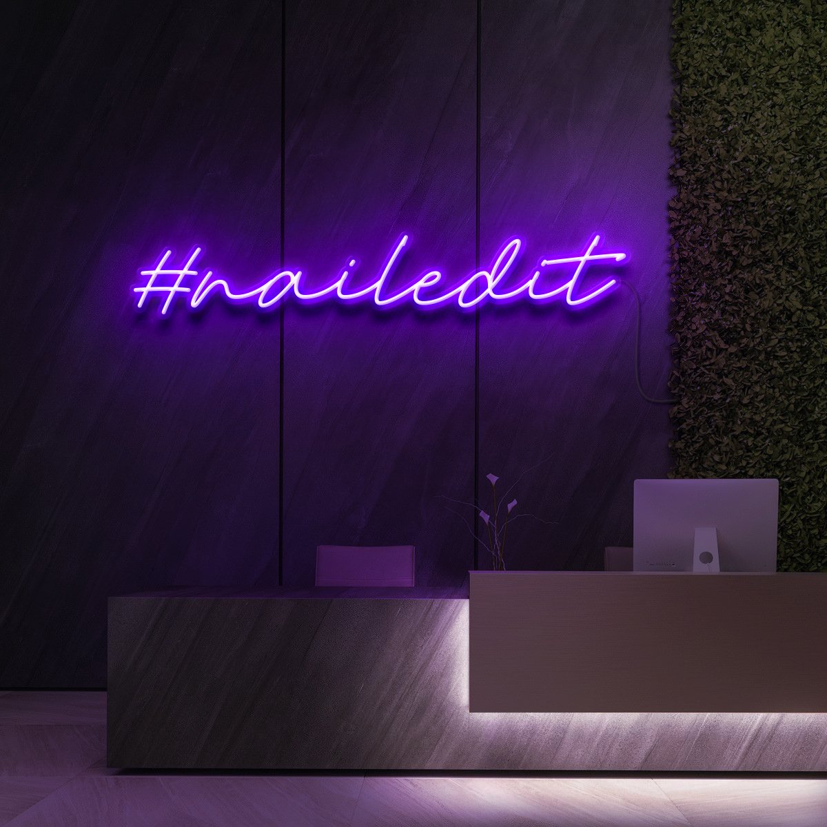 "#NailedIt" Neon Sign for Beauty & Cosmetic Studios