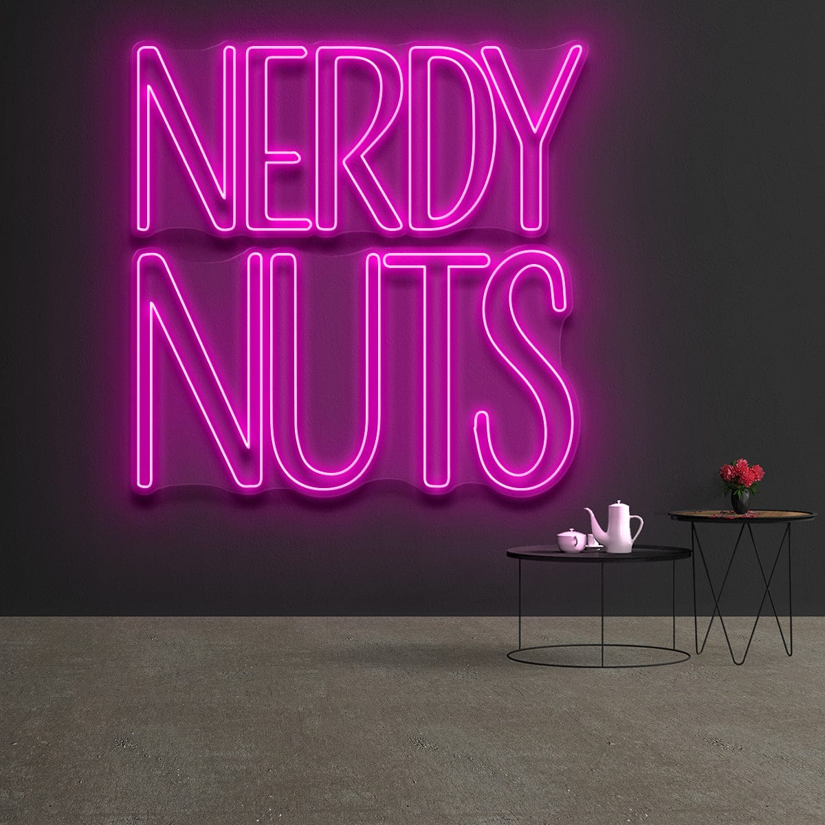 "Nerdy Nuts" Custom Neon Sign