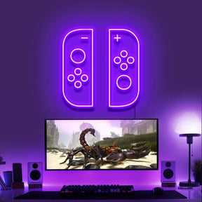 "Nintendo Switch Joycon" Gaming Neon Sign 60cm/2ft / Purple / LED Neon by Neon Icons