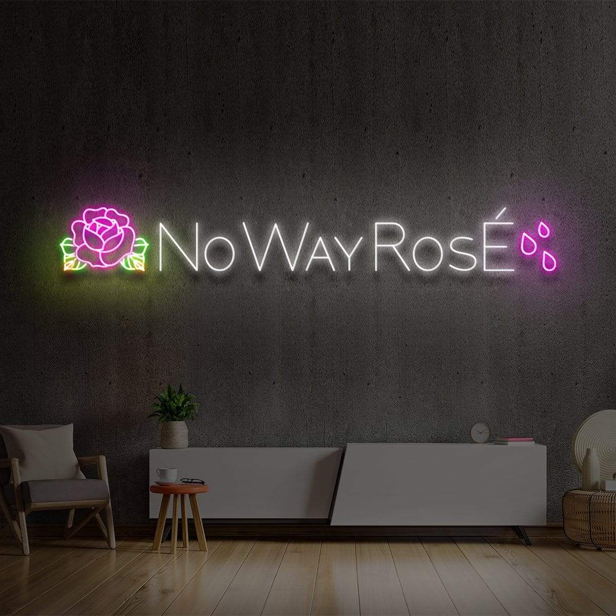 "No Way Rosé V2" Custom Neon Sign