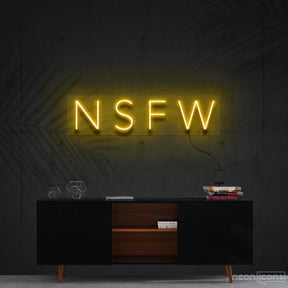 "Not Safe For Work 60cm (2ft) / Yellow / Cut to Shape by Neon Icons