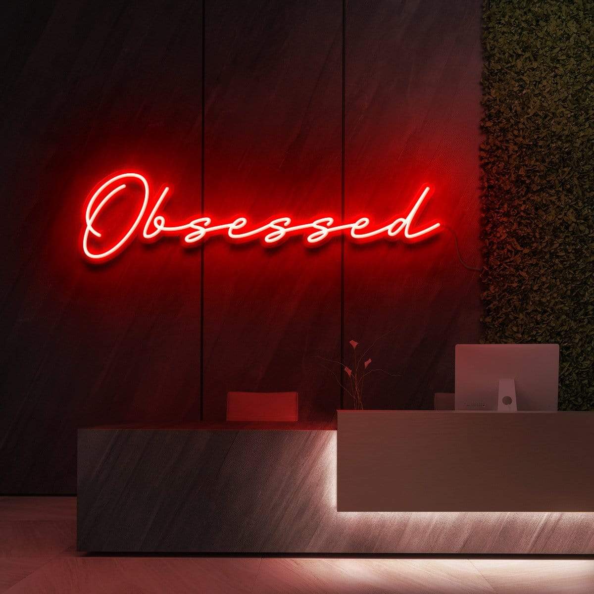 "Obsessed" Neon Sign for Beauty & Cosmetic Studios 90cm (3ft) / Red / LED Neon by Neon Icons