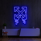 "Off-White Drip" Neon Sign 60cm (2ft) / Blue / LED Neon by Neon Icons