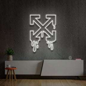 "Off-White Drip" Neon Sign 60cm (2ft) / White / LED Neon by Neon Icons