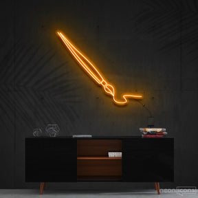 "Penmanship" Neon Sign 60cm (2ft) / Orange / Cut to Shape by Neon Icons