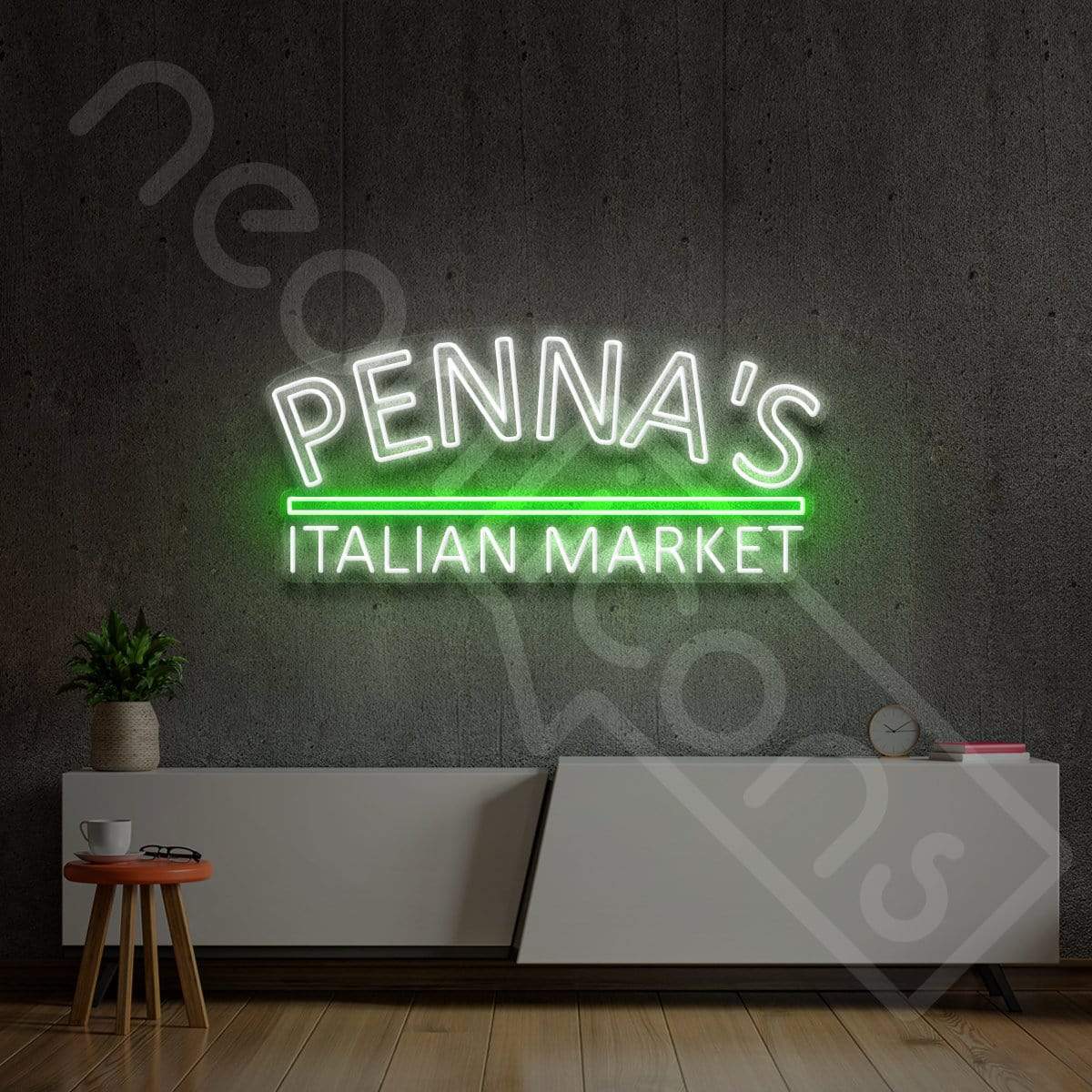 "Penna's Italian Market" Custom Neon Sign