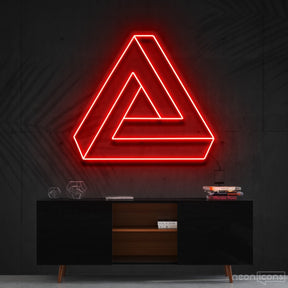 "Penrose Triangle" Neon Sign 60cm (2ft) / Red / Cut to Shape by Neon Icons