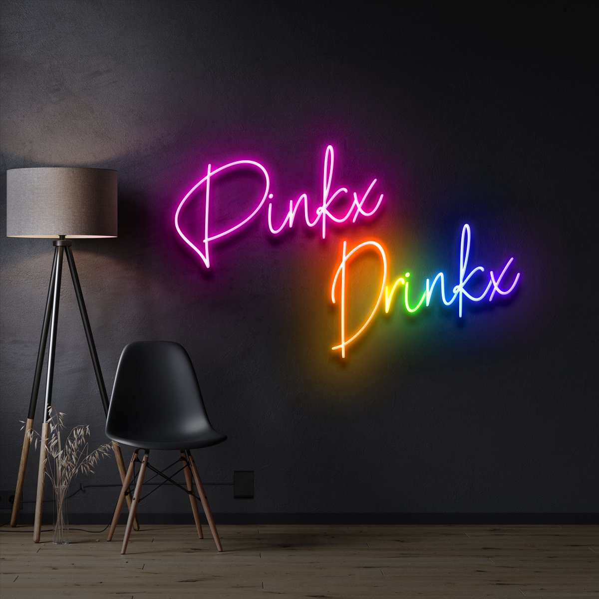 "Pinkx Drinkx" Custom Neon Sign