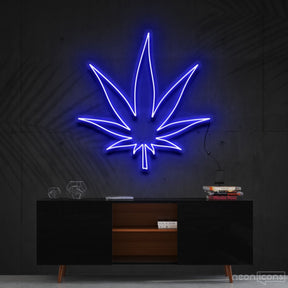 "Plant Based" Neon Sign 60cm (2ft) / Blue / Cut to Shape by Neon Icons