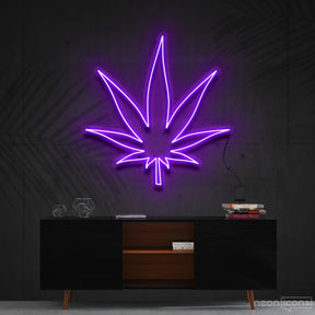 "Plant Based" Neon Sign 60cm (2ft) / Purple / Cut to Shape by Neon Icons