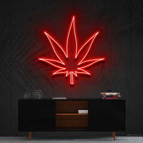 "Plant Based" Neon Sign 60cm (2ft) / Red / Cut to Shape by Neon Icons