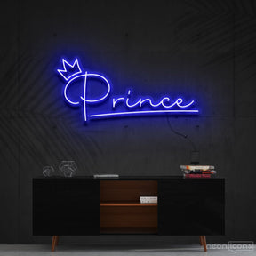 "Prince" Neon Sign 60cm (2ft) / Blue / Cut to Shape by Neon Icons