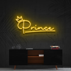 "Prince" Neon Sign 60cm (2ft) / Yellow / Cut to Shape by Neon Icons