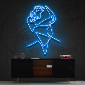 "Pure Ecstasy" Neon Sign 90cm (3ft) / Ice Blue / Cut to Shape by Neon Icons