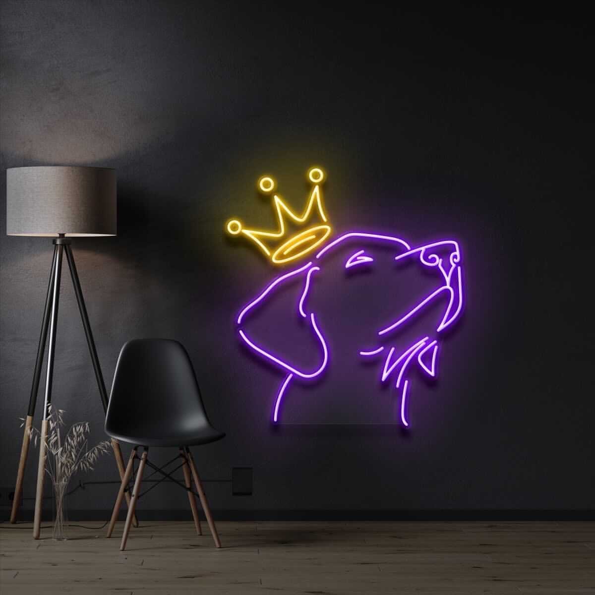 “Quing canine” Custom Neon Sign