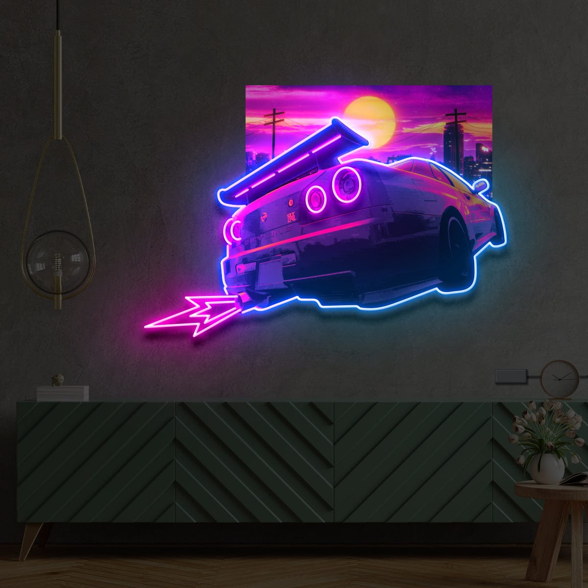 "R34 Vaporwave" Custom Neon Sign