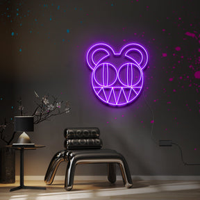 "Radiohead Bear" Custom Neon Sign by Neon Icons