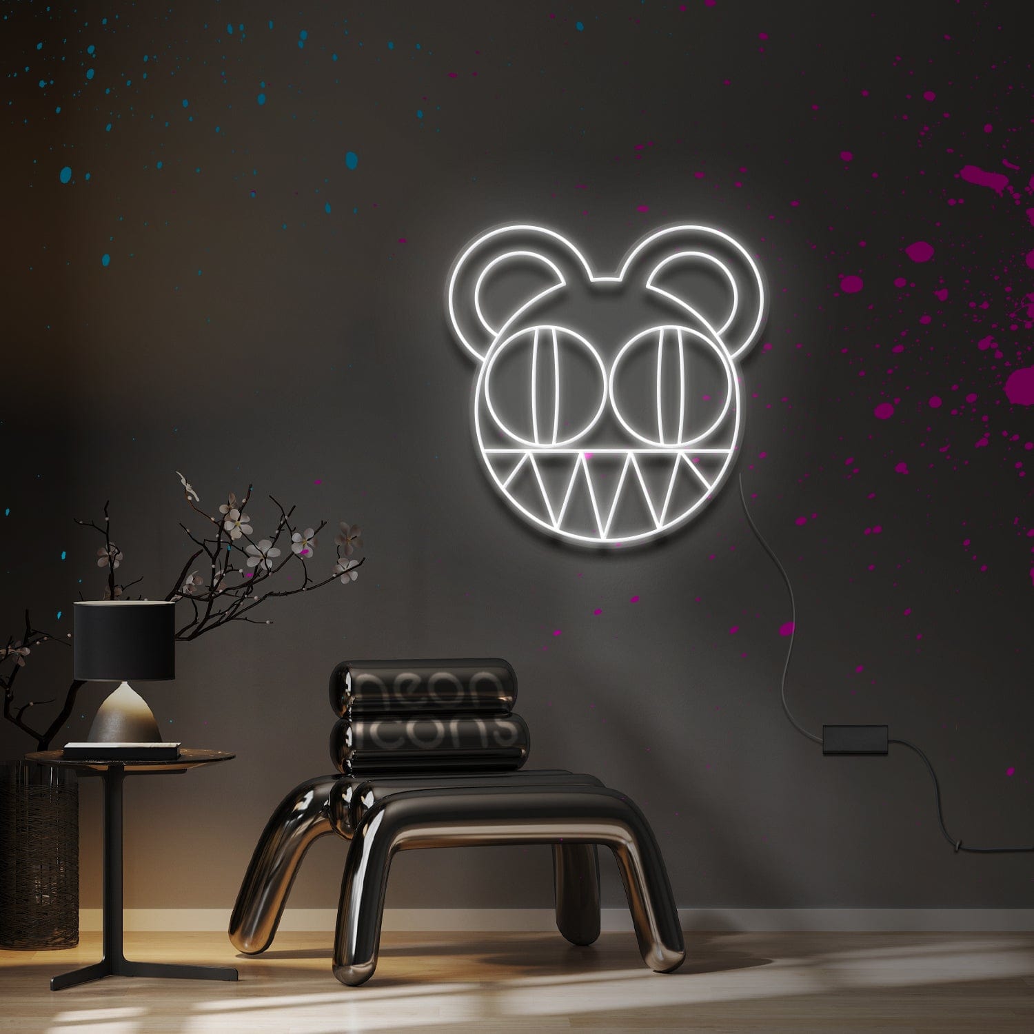 "Radiohead Bear" Custom Neon Sign by Neon Icons