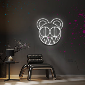 "Radiohead Bear" Custom Neon Sign by Neon Icons