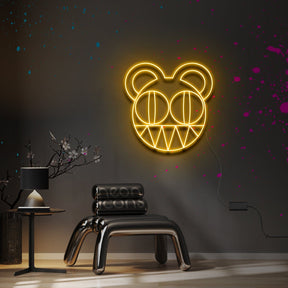 "Radiohead Bear" Custom Neon Sign by Neon Icons