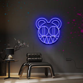 "Radiohead Bear" Custom Neon Sign by Neon Icons