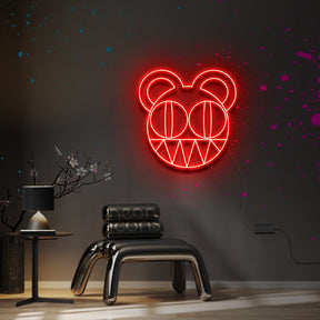 "Radiohead Bear" Custom Neon Sign by Neon Icons