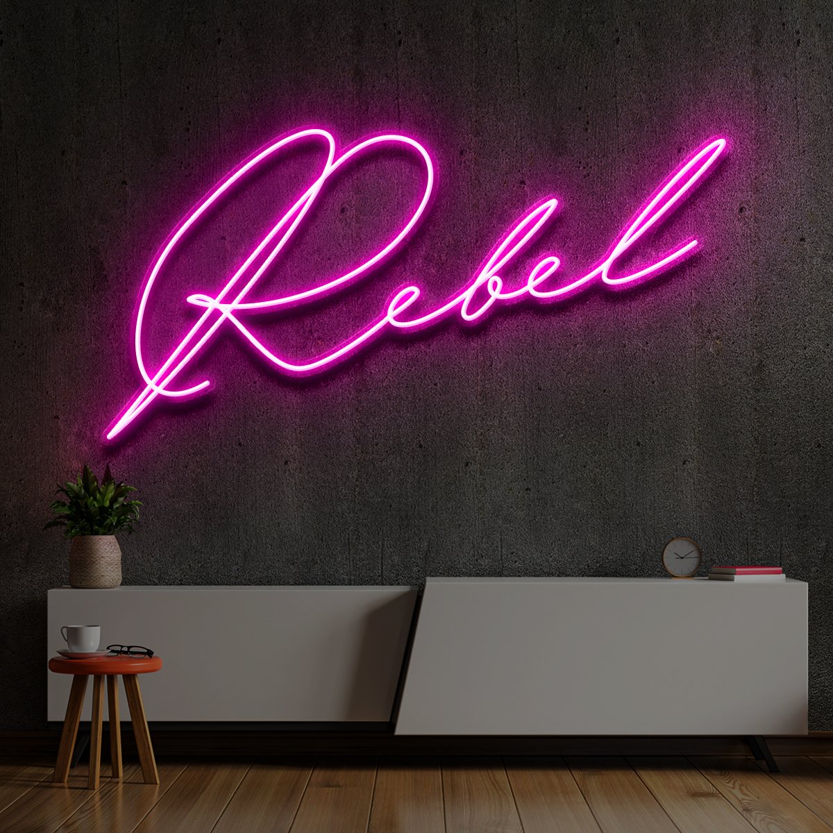 "Rebel Wine Bar" Custom Neon Sign