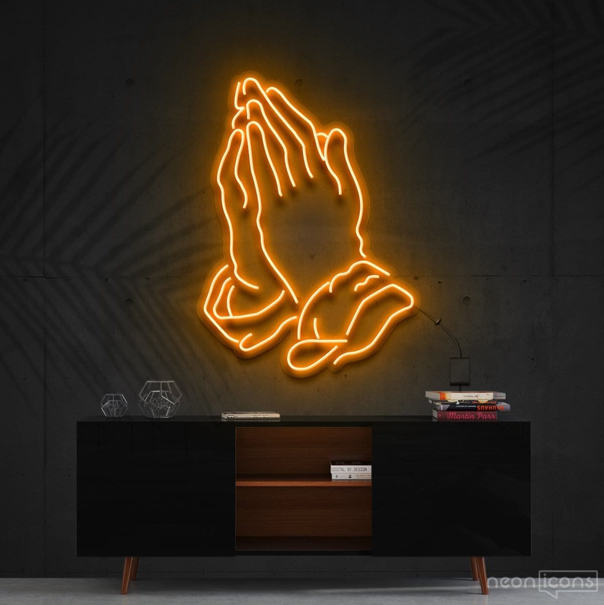RGB Colour Changing "Praying Hands" Neon Sign