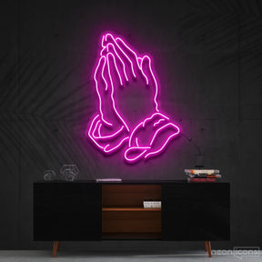 RGB Colour Changing "Praying Hands" Neon Sign