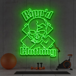 "Ripp'd Clothing + Arm Flexing" Custom Neon Signs