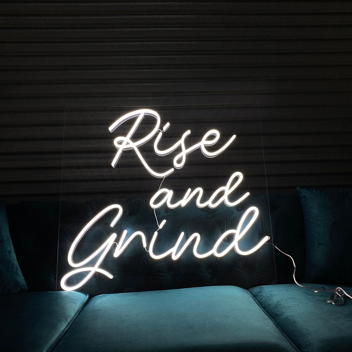 "Rise and Grind" Neon Sign