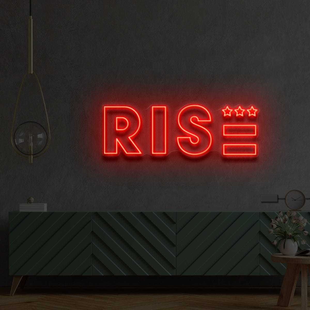 "Rise" Custom Neon Sign