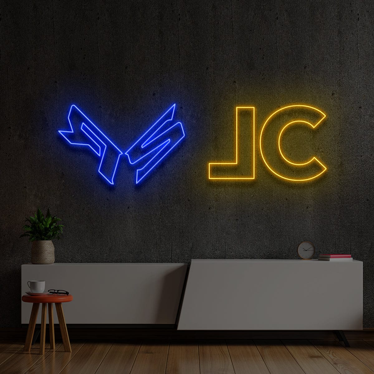 "RS & LC" 2 Custom Neon Signs