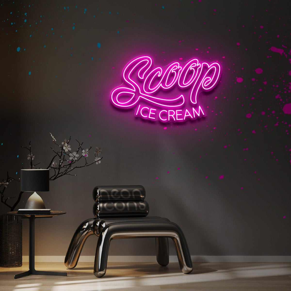 "Scoop Ice Cream" Custom Neon Sign