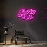 "Scoop Ice Cream" Custom Neon Sign
