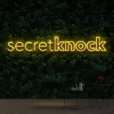 "Secret Knock" Custom Neon Sign