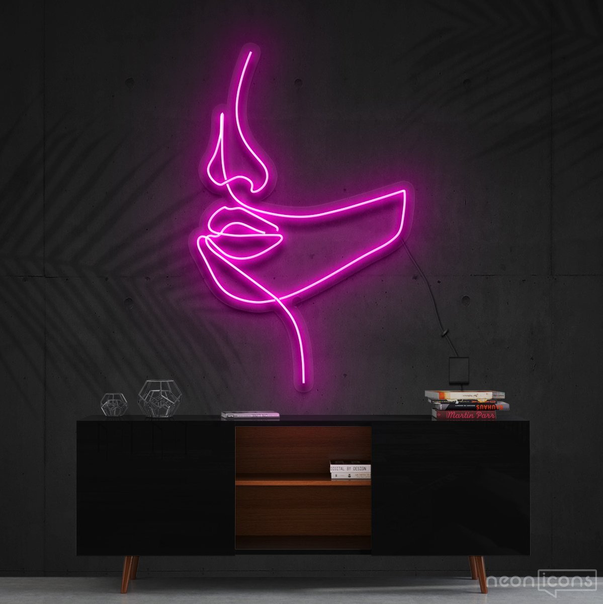 "See No Evil" Neon Sign 60cm (2ft) / Pink / Cut to Square by Neon Icons