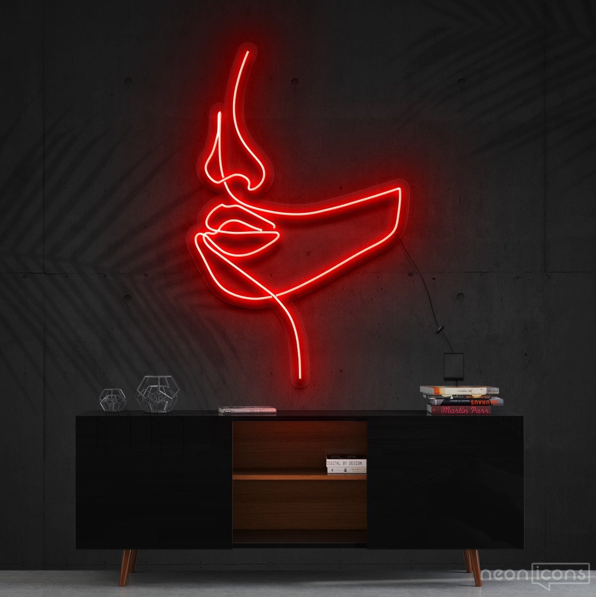 "See No Evil" Neon Sign 60cm (2ft) / Red / Cut to Square by Neon Icons