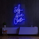 "Self Love Club" Neon Sign 60cm (2ft) / Blue / LED Neon by Neon Icons