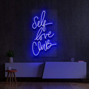 "Self Love Club" Neon Sign 60cm (2ft) / Blue / LED Neon by Neon Icons