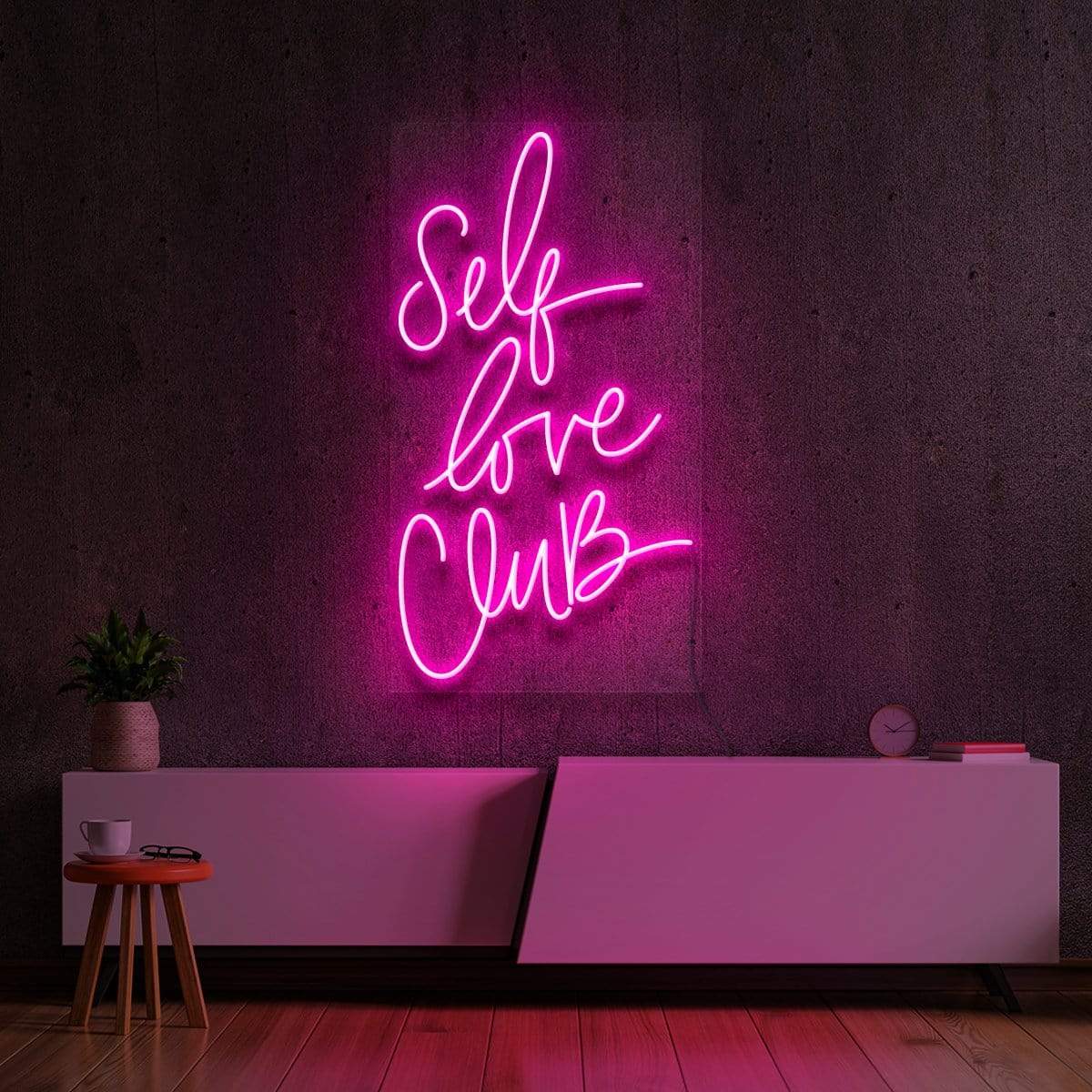 "Self Love Club" Neon Sign 60cm (2ft) / Pink / LED Neon by Neon Icons