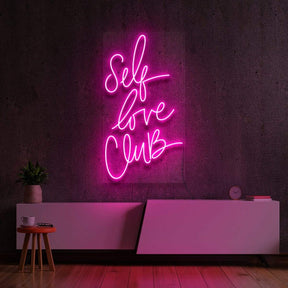 "Self Love Club" Neon Sign 60cm (2ft) / Pink / LED Neon by Neon Icons