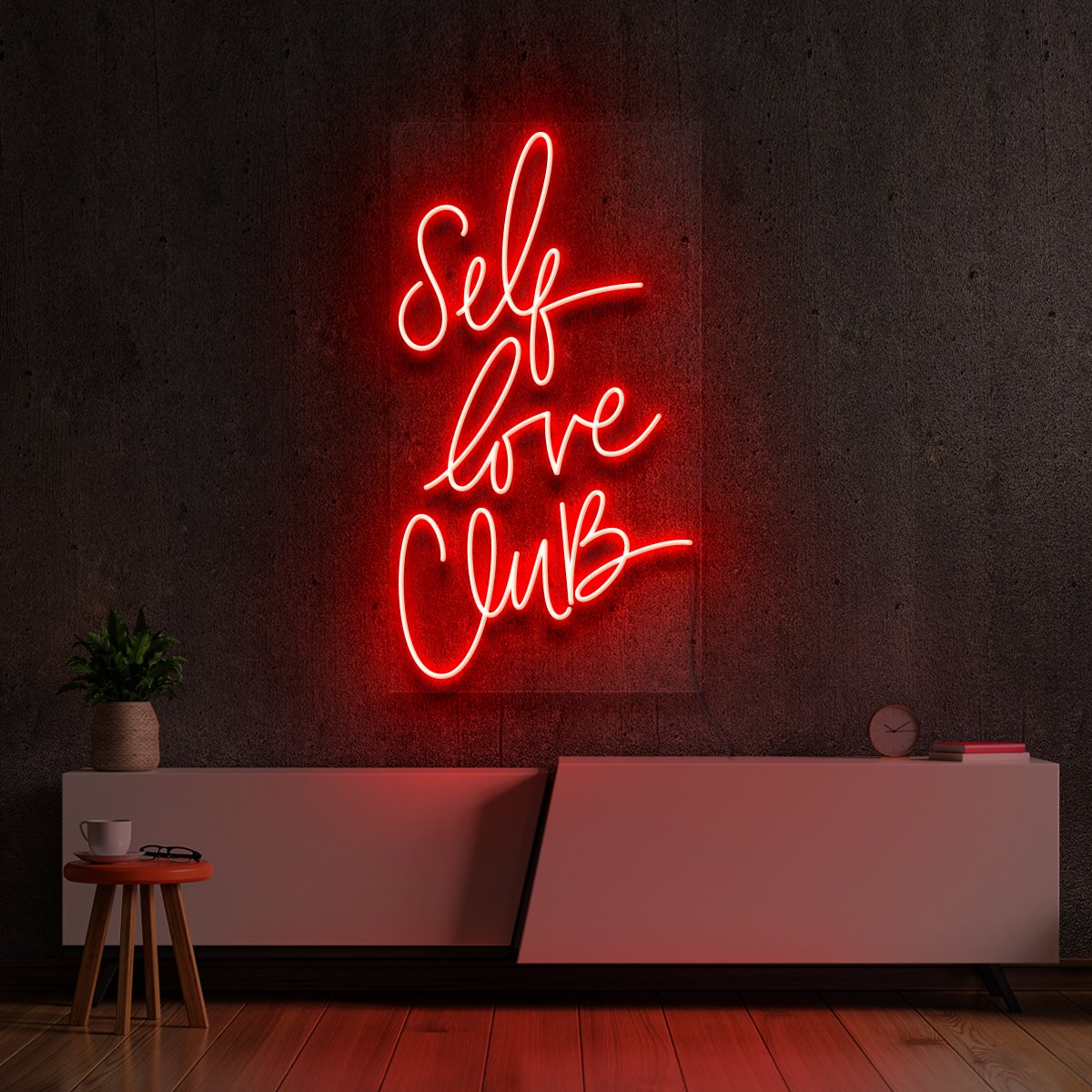 "Self Love Club" Neon Sign 60cm (2ft) / Red / LED Neon by Neon Icons