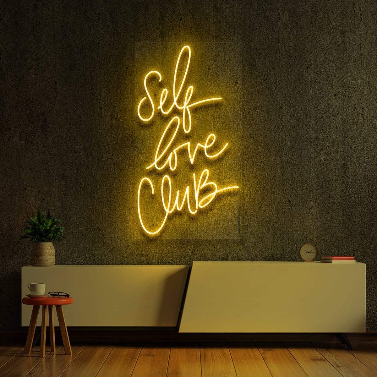 "Self Love Club" Neon Sign 60cm (2ft) / Yellow / LED Neon by Neon Icons