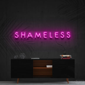 "Shameless" Neon Sign 60cm (2ft) / Pink / Cut to Shape by Neon Icons