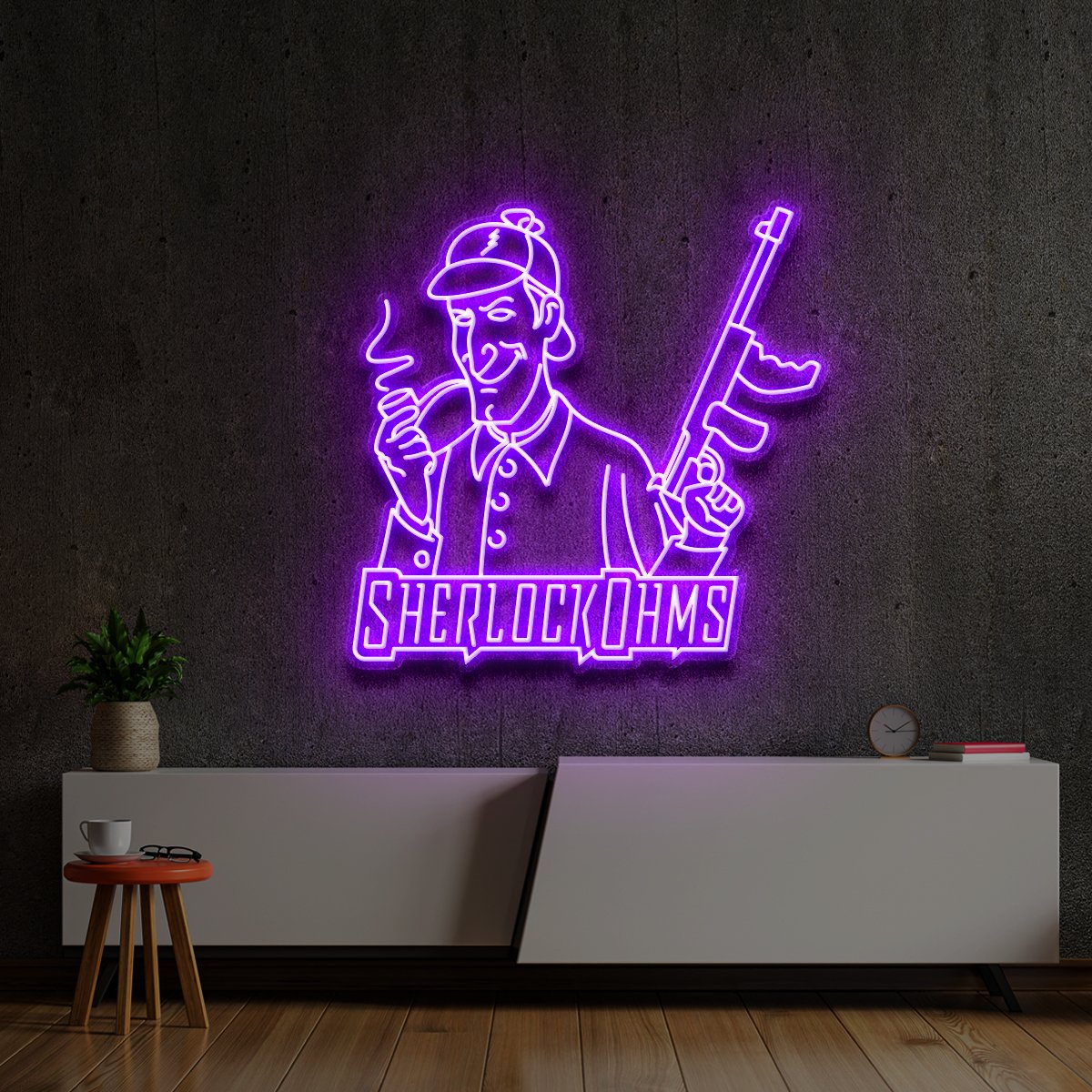 "Sherlock Ohms" Custom Neon Sign