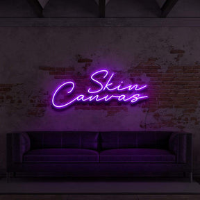 "Skin Canvas" Neon Sign for Tattoo Parlours 60cm (2ft) / Purple / LED Neon by Neon Icons